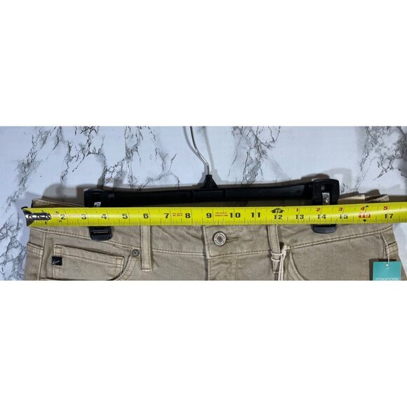 KanCan Womens High Rise Curvy Shorts Size 31 Frayed Hem Khaki - Picture 3 of 6